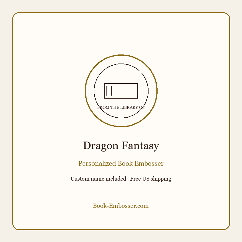 Dragon fantasy personalized book embosser