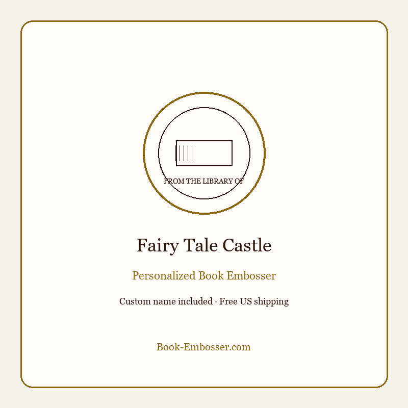 Fairy tale castle personalized book embosser