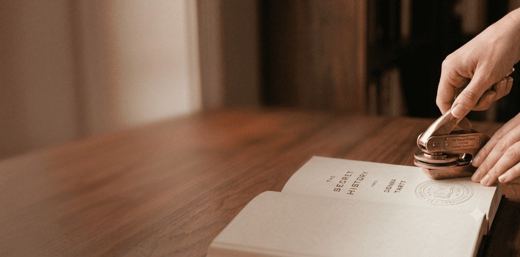 Custom book embosser hero banner