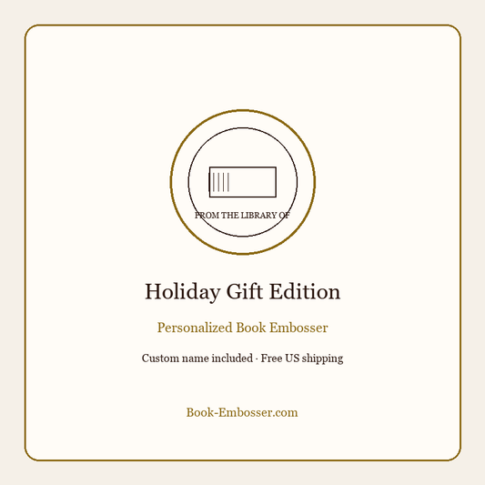Holiday gift edition personalized book embosser