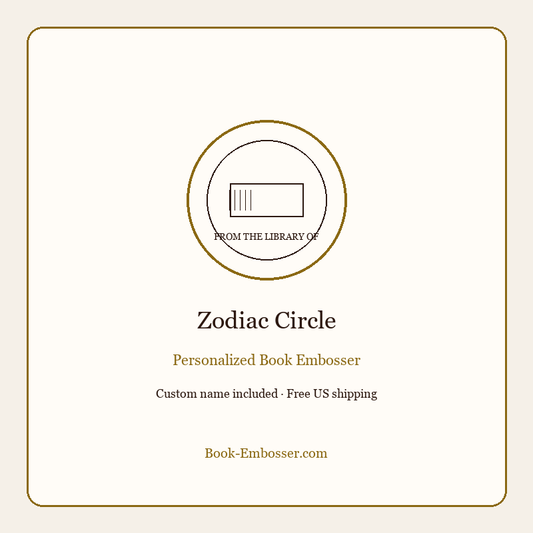 Zodiac circle personalized book embosser